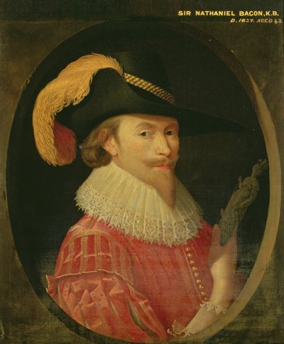 Selbstporträt im Alter von 42 Jahren von Nathaniel Bacon